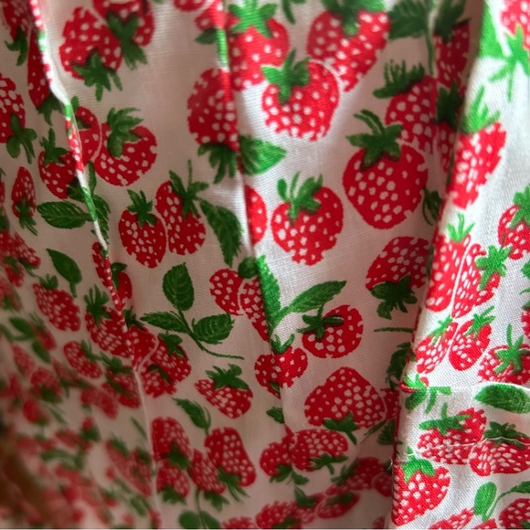 Vintage skirt size 10 runs small like sz 4/6 strawberries pin up retro red white - Picture 6 of 15